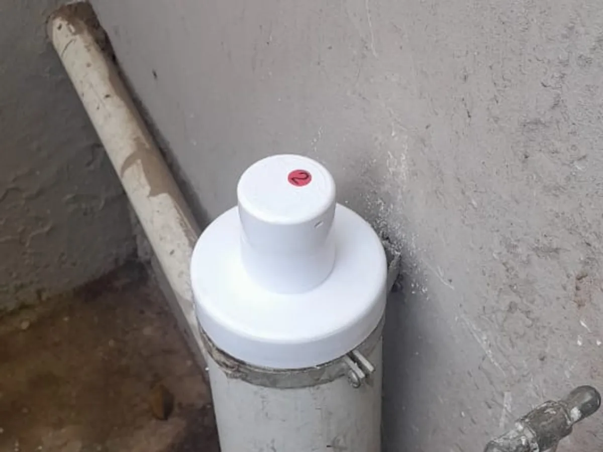 Close-up of completed plumbing repair work