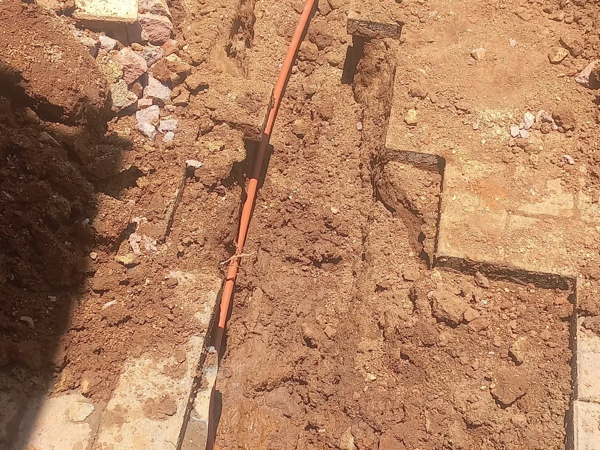 Close-up of completed plumbing repair work
