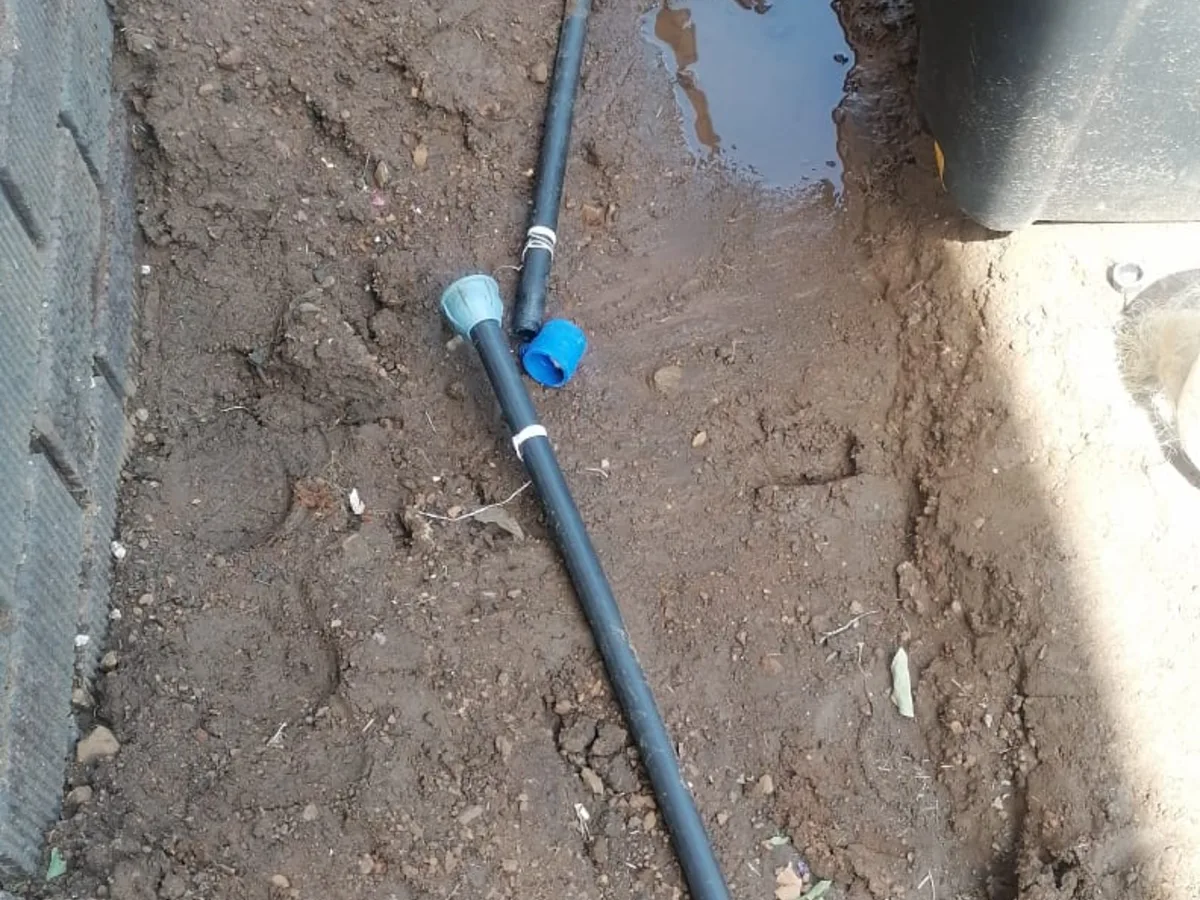 Close-up of completed plumbing repair work