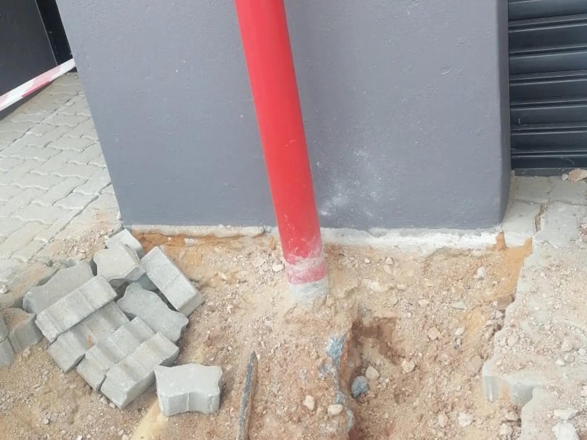 Close-up of completed plumbing repair work