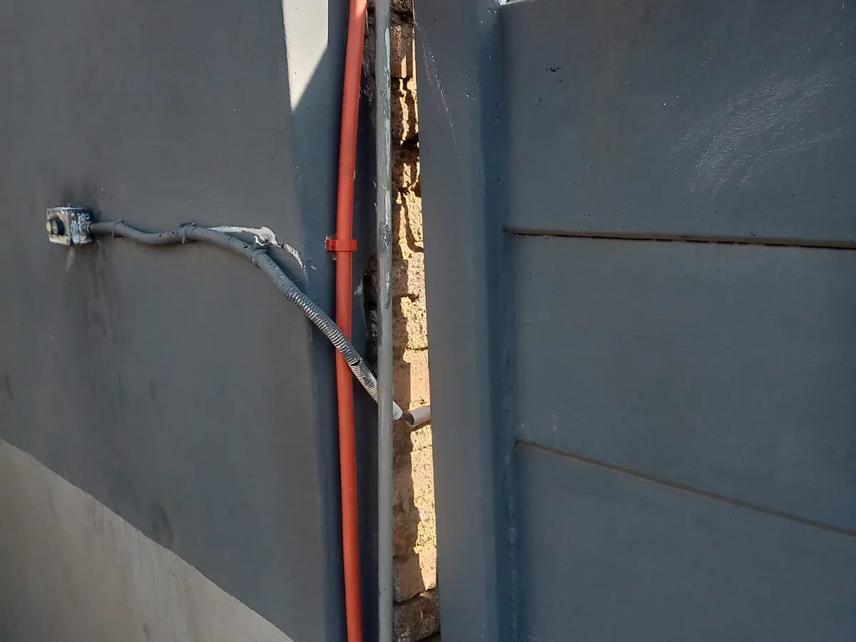 Close-up of completed plumbing repair work