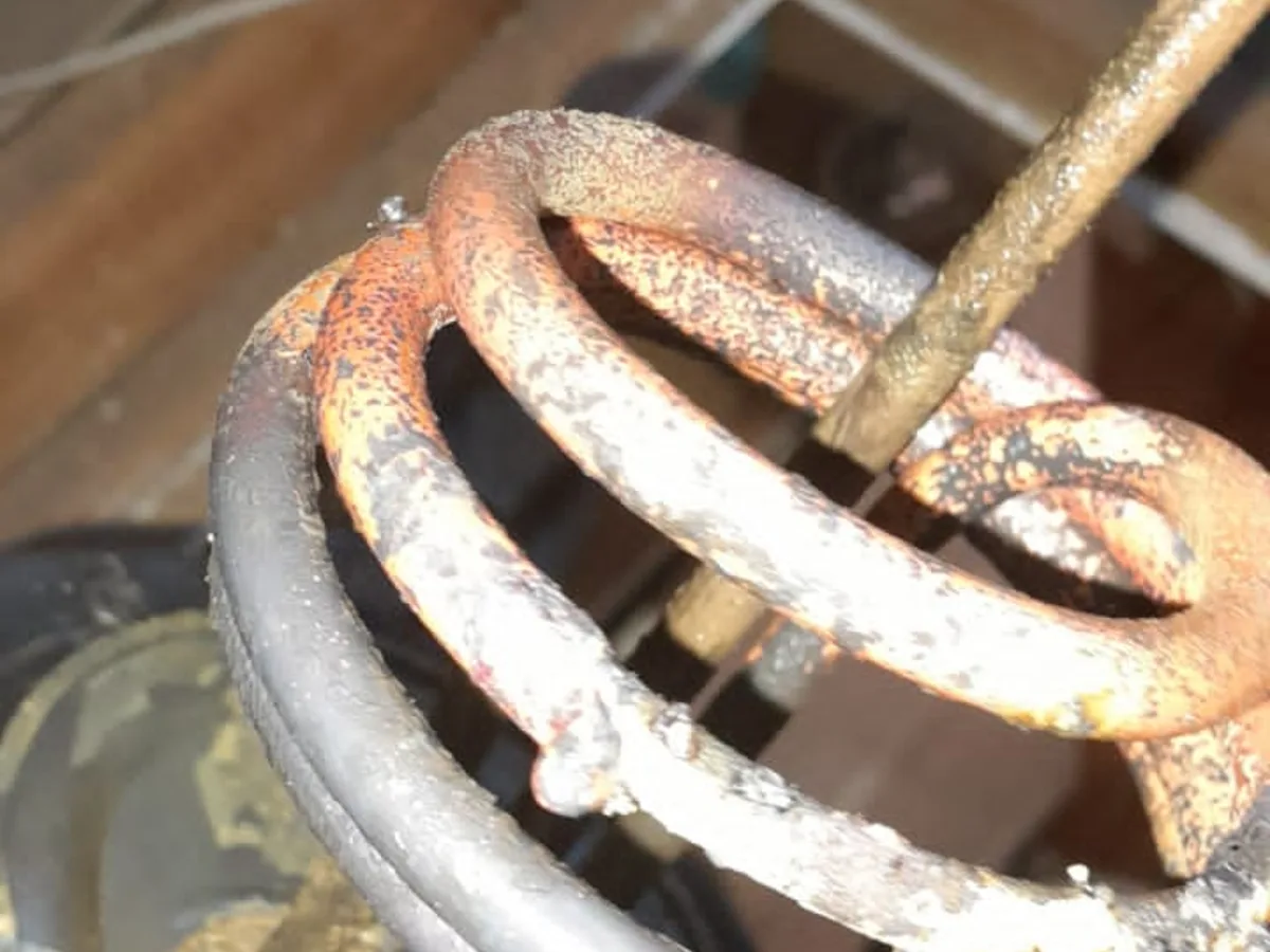 Close-up of completed plumbing repair work