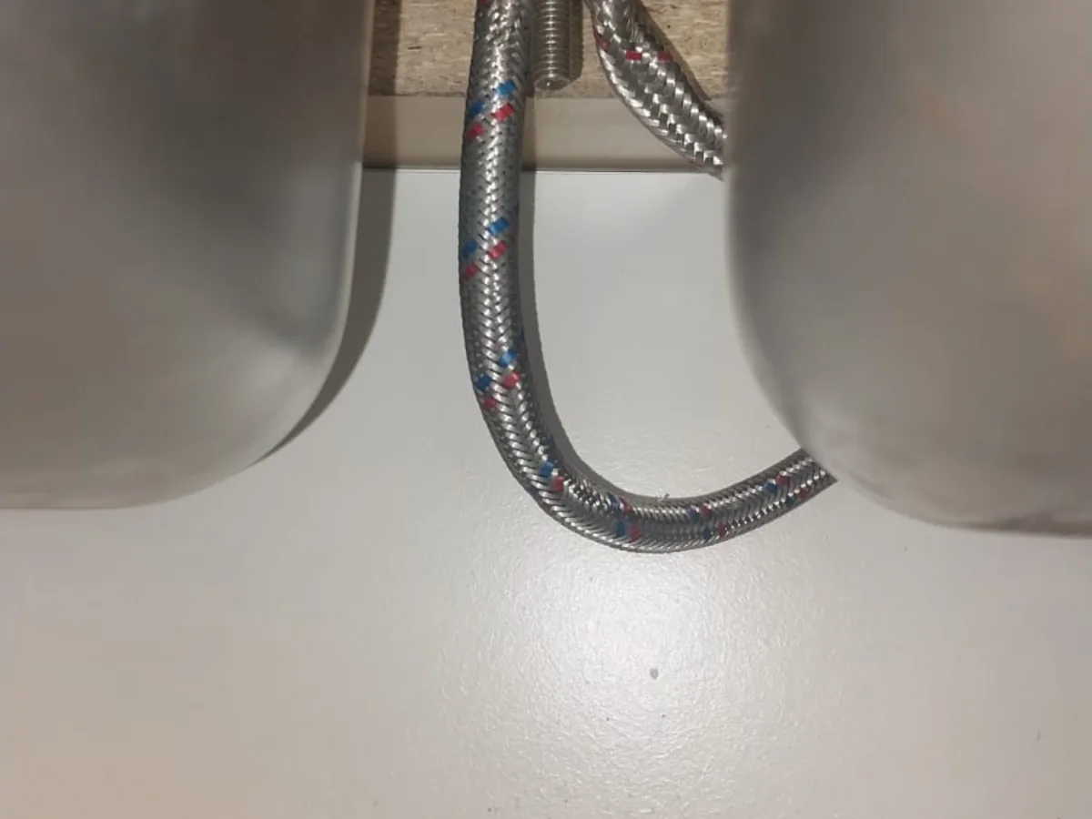 Close-up of completed plumbing repair work
