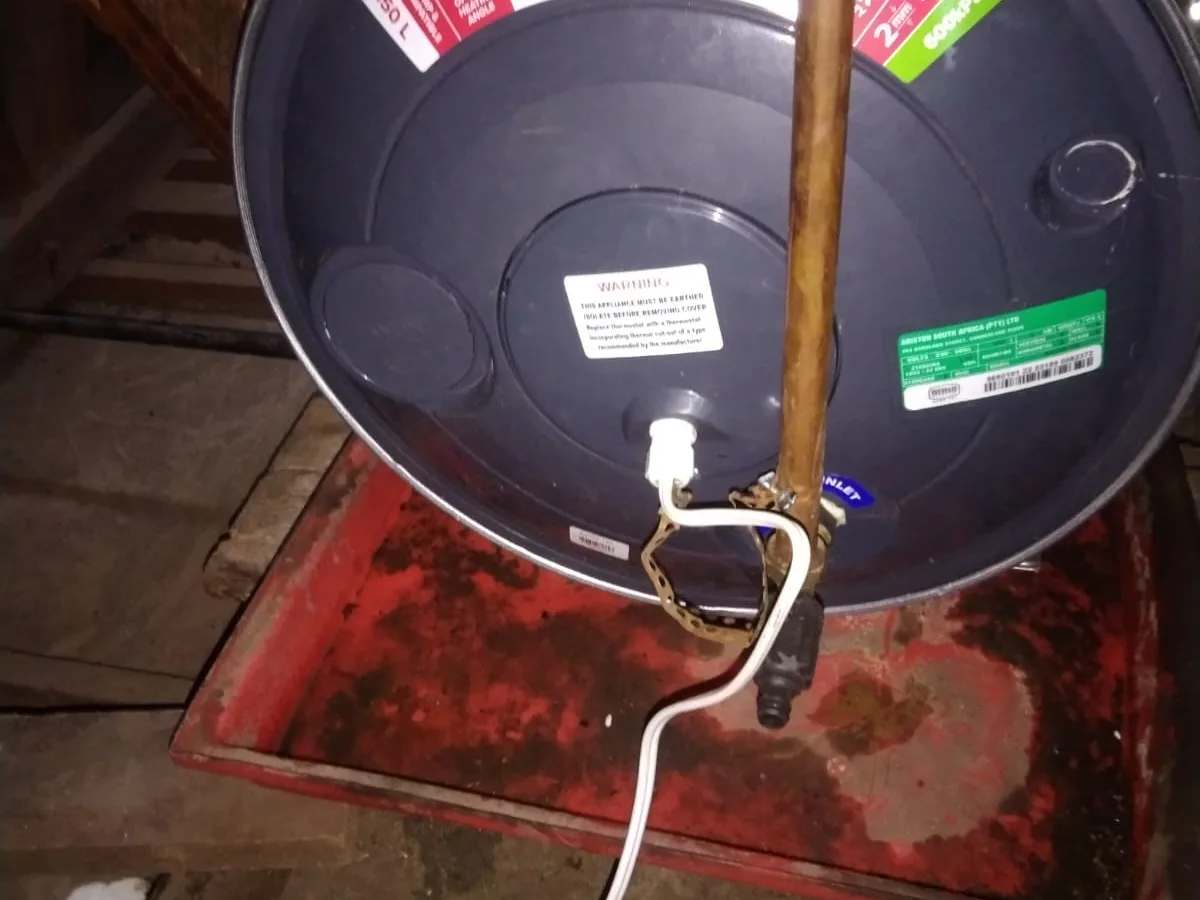 Close-up of completed plumbing repair work