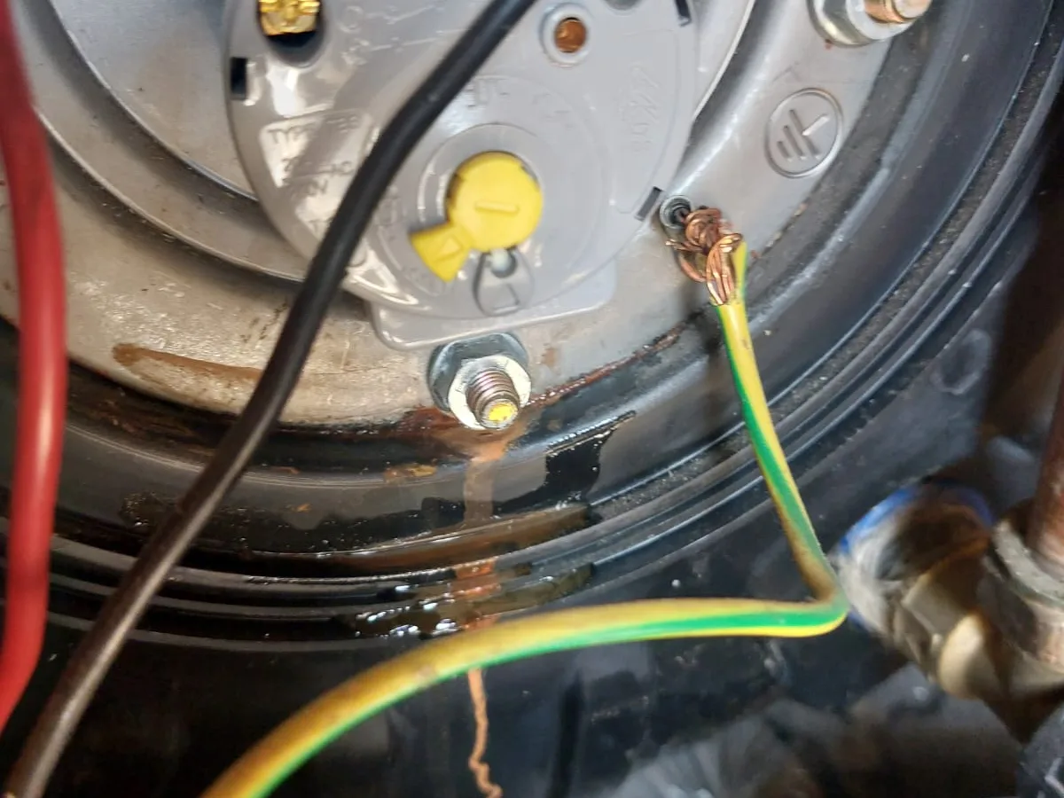 Close-up of completed plumbing repair work