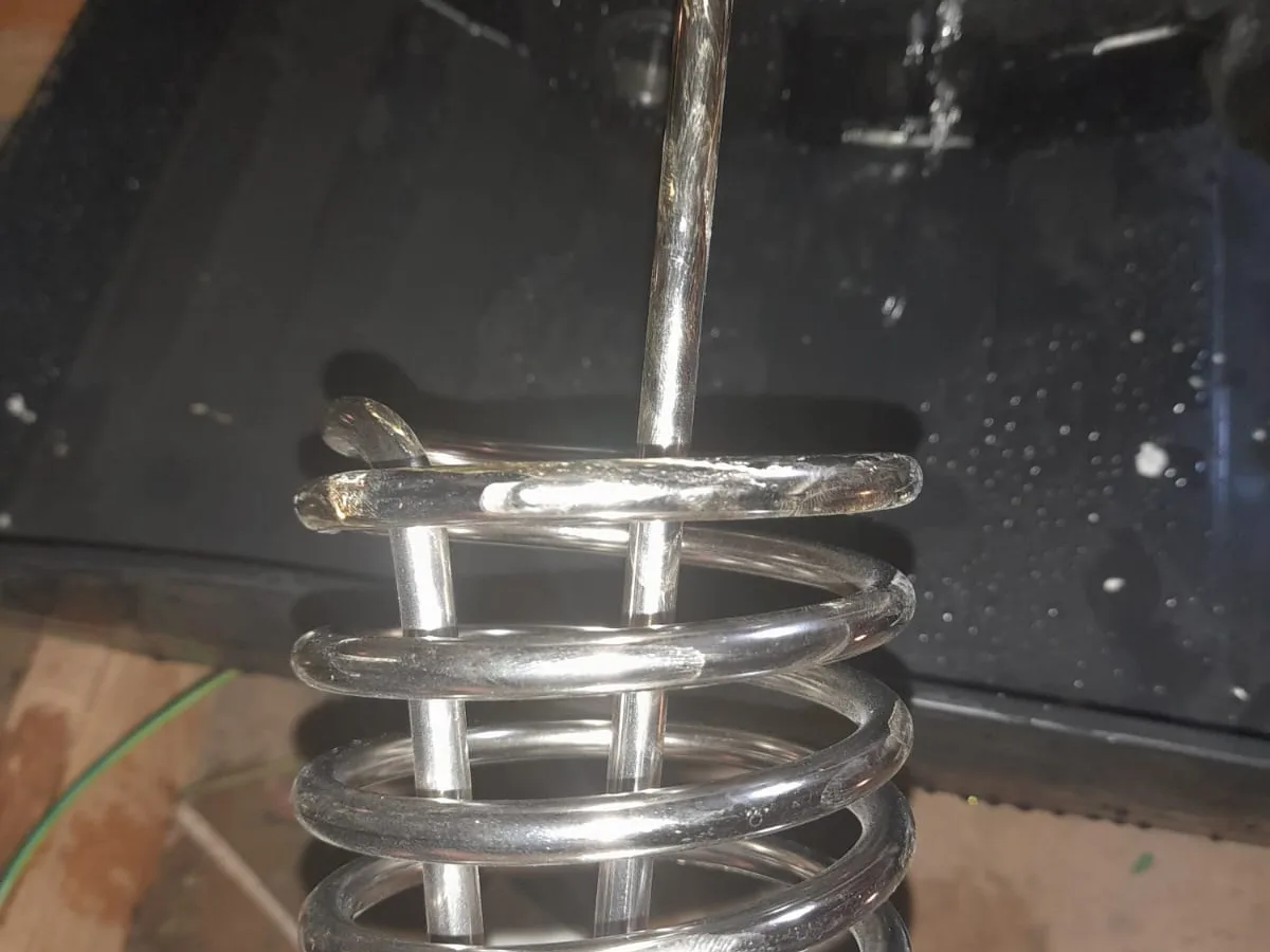 Close-up of completed plumbing repair work