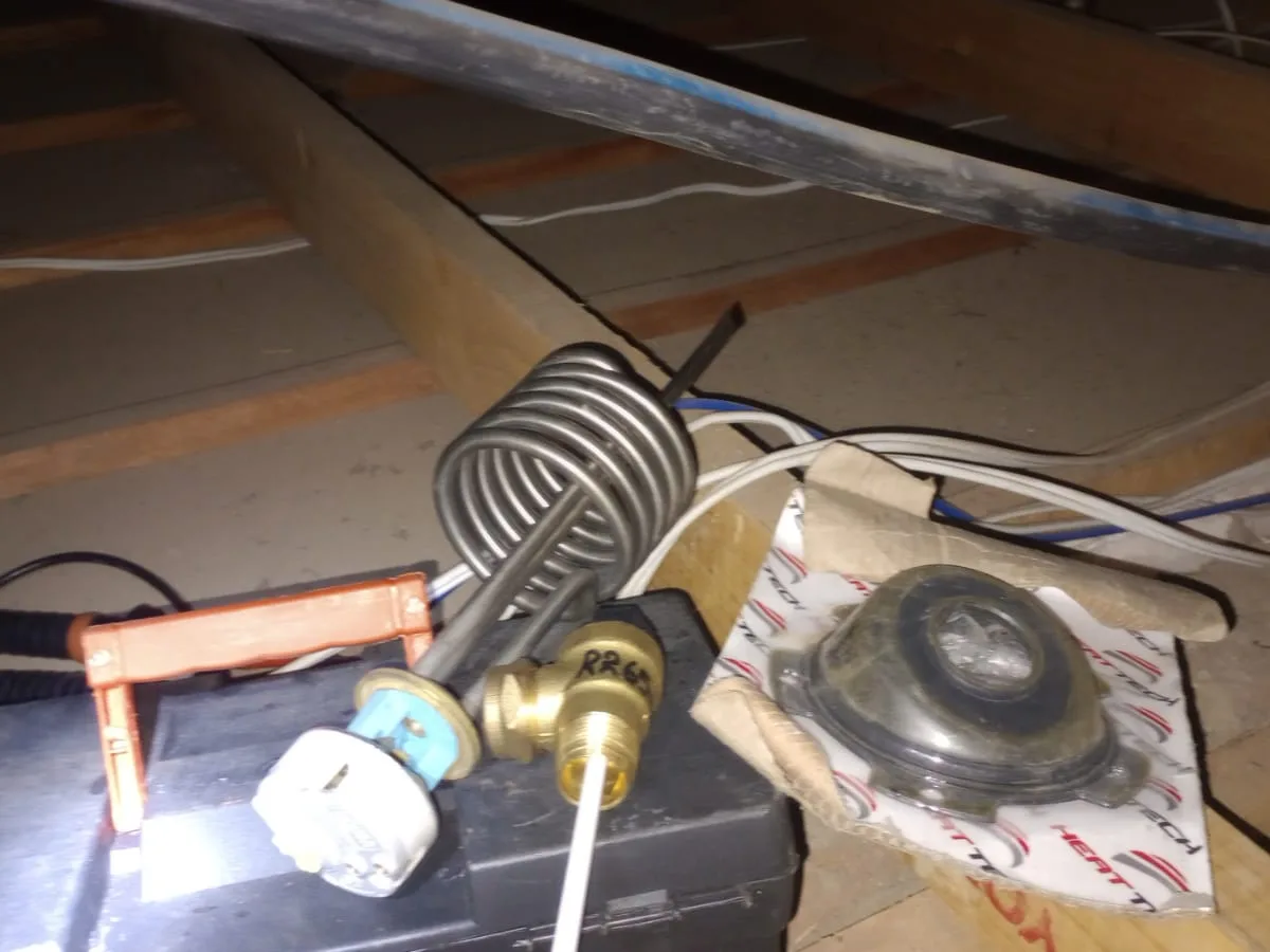 Close-up of completed plumbing repair work