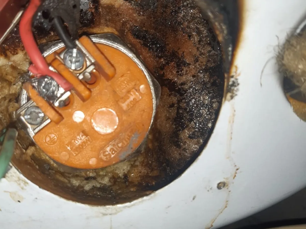 Close-up of completed plumbing repair work