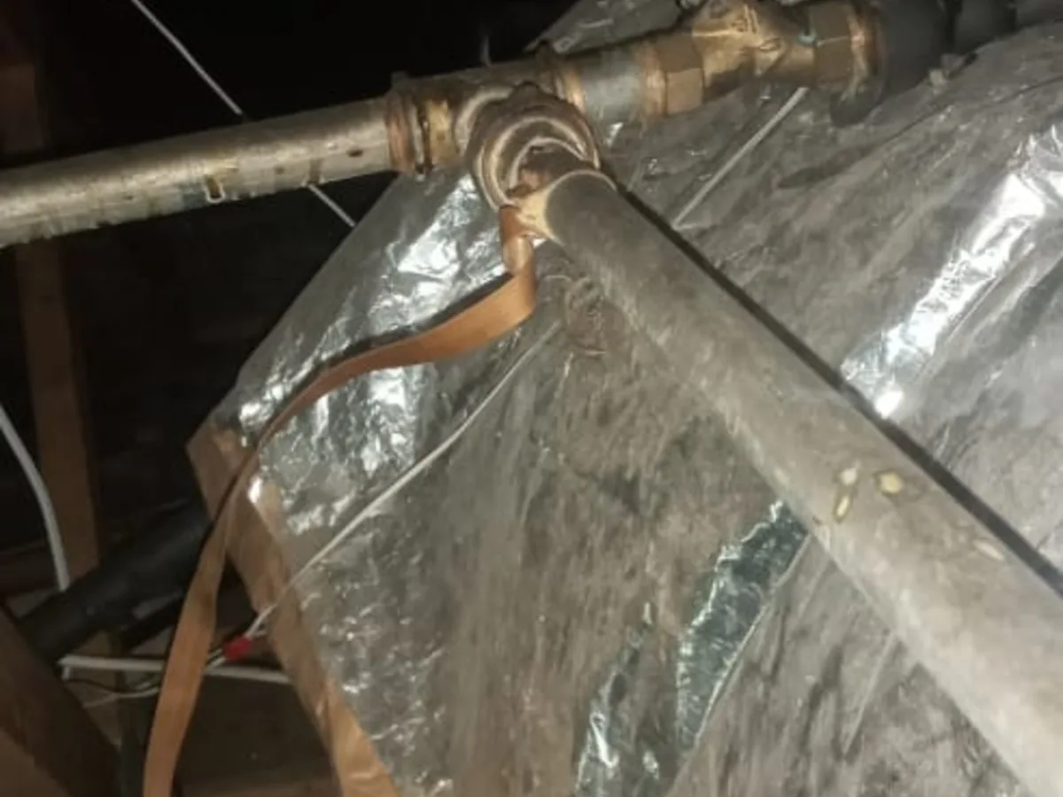 Close-up of completed plumbing repair work