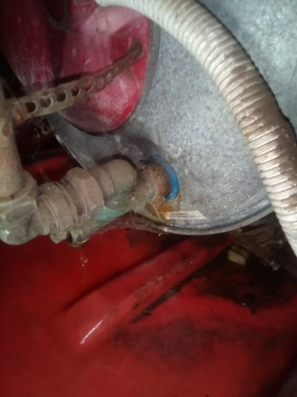 Close-up of completed plumbing repair work