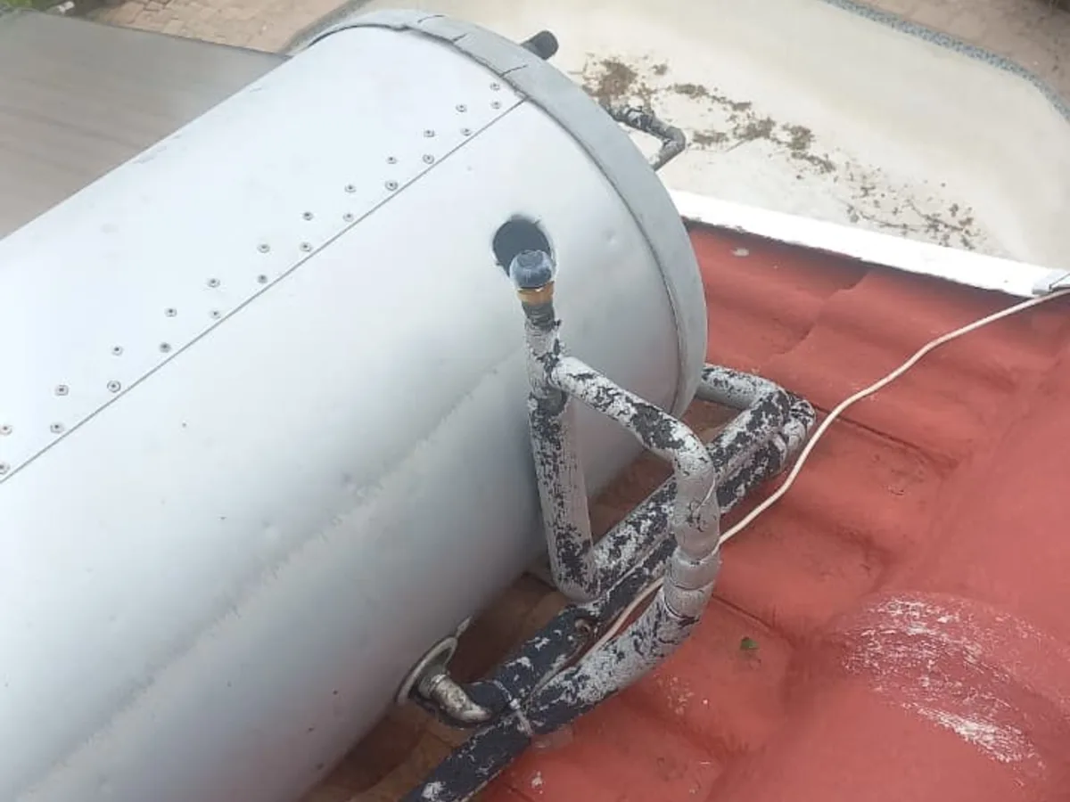 Close-up of completed plumbing repair work