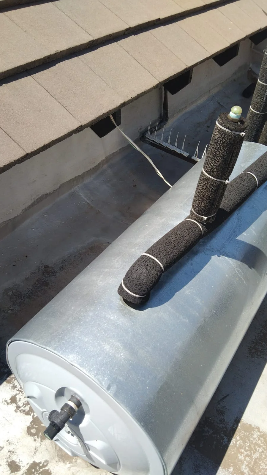 Close-up of completed plumbing repair work