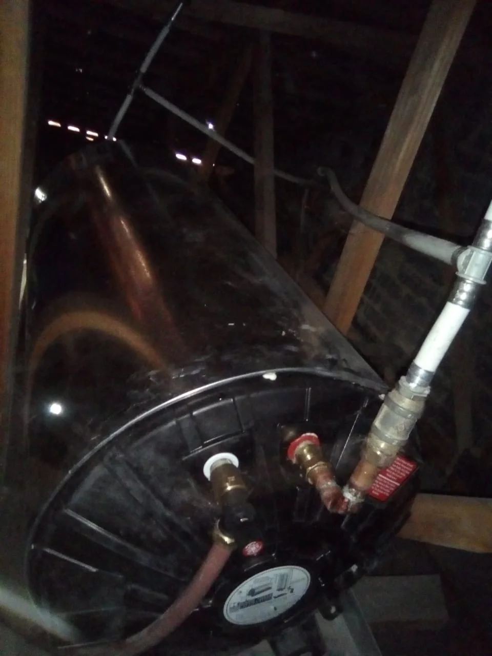 Close-up of completed plumbing repair work