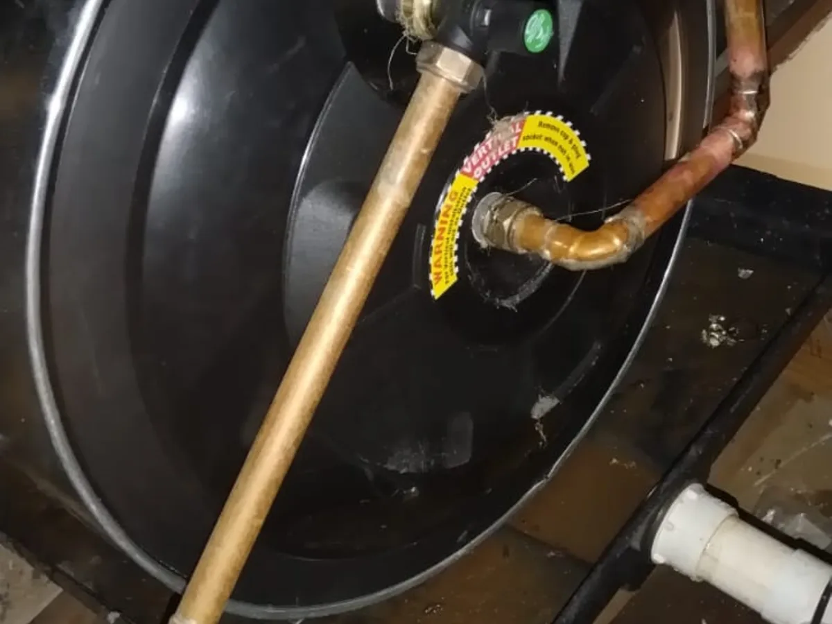 Close-up of completed plumbing repair work