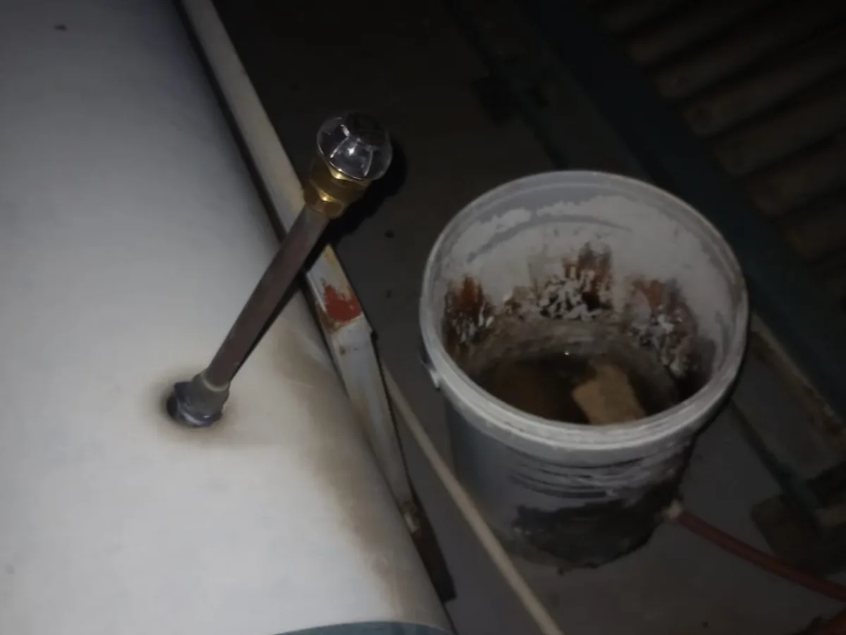 Close-up of completed plumbing repair work