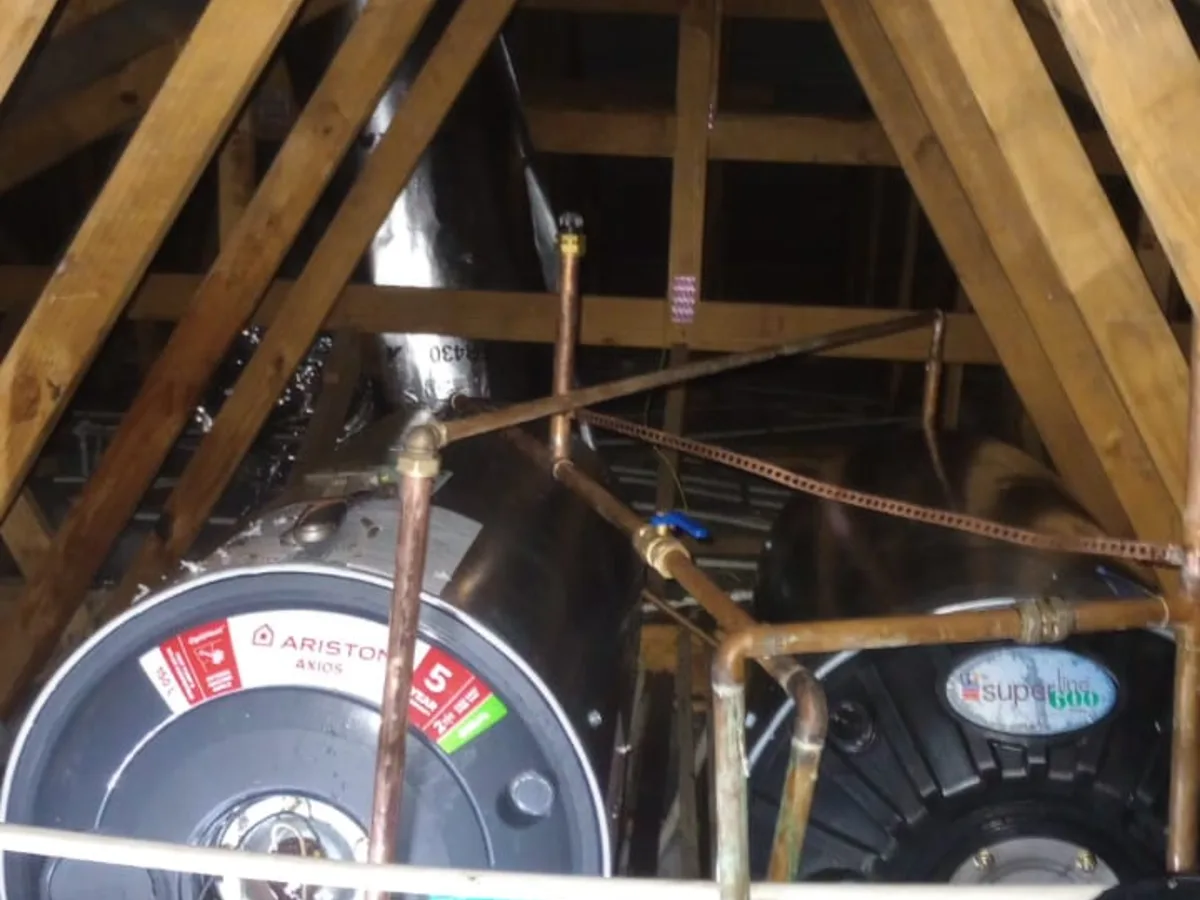 Close-up of completed plumbing repair work