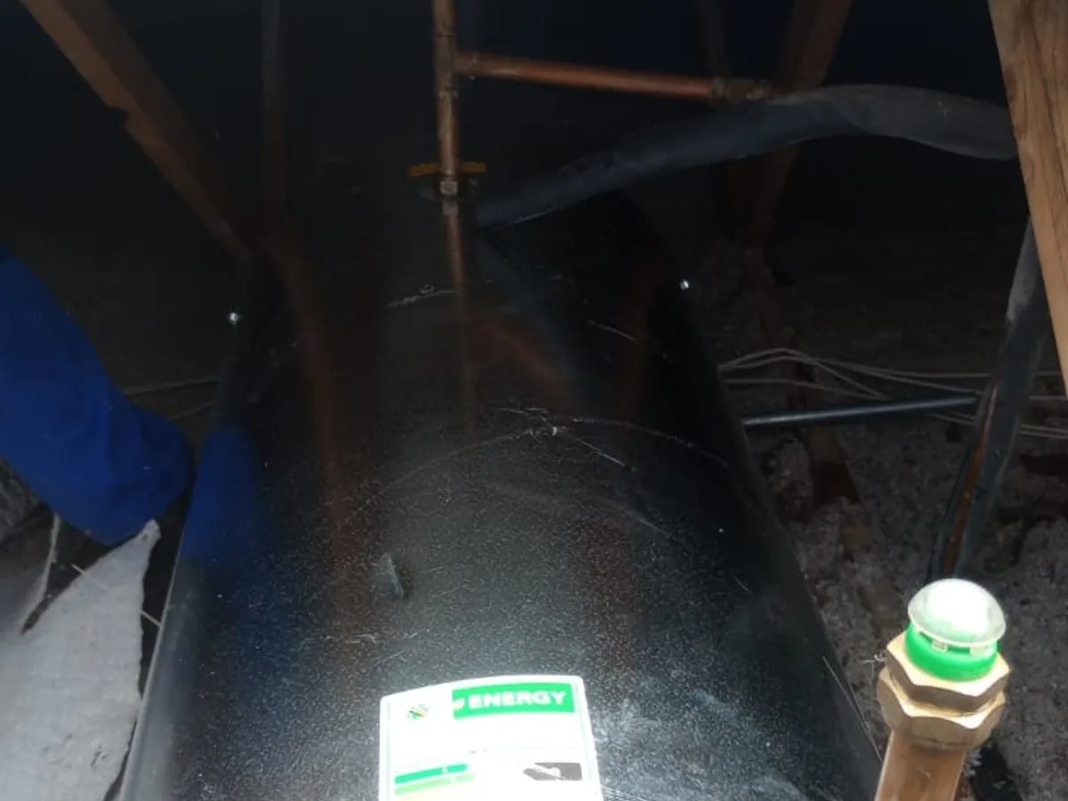 Close-up of completed plumbing repair work