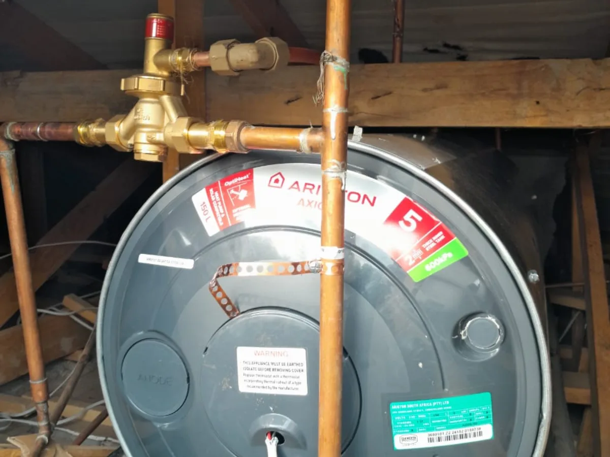 Close-up of completed plumbing repair work