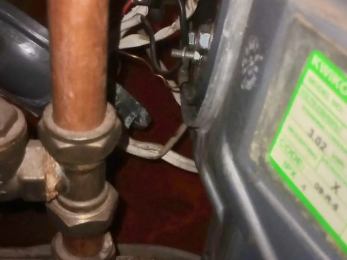 Close-up of completed plumbing repair work