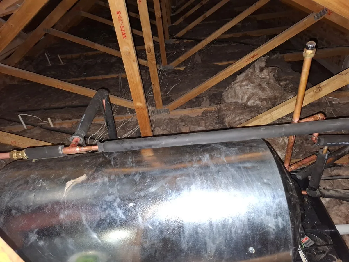 Close-up of completed plumbing repair work