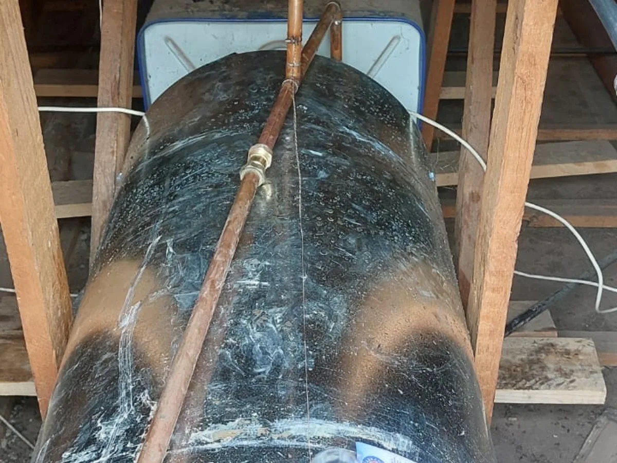 Close-up of completed plumbing repair work