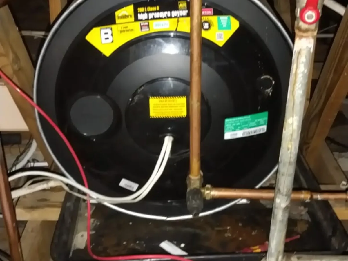 Close-up of completed plumbing repair work