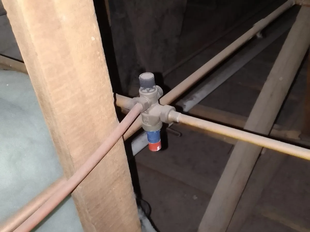 Close-up of completed plumbing repair work