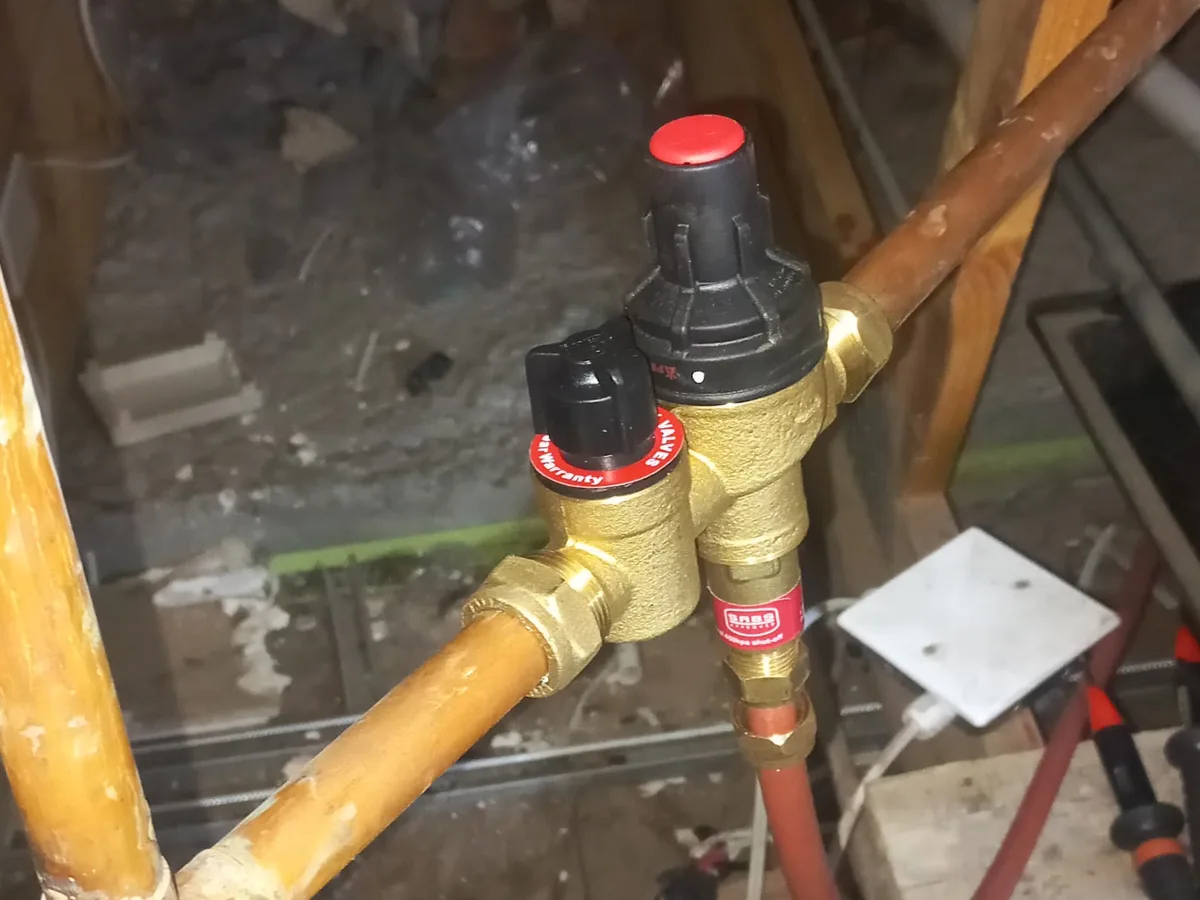 Close-up of completed plumbing repair work