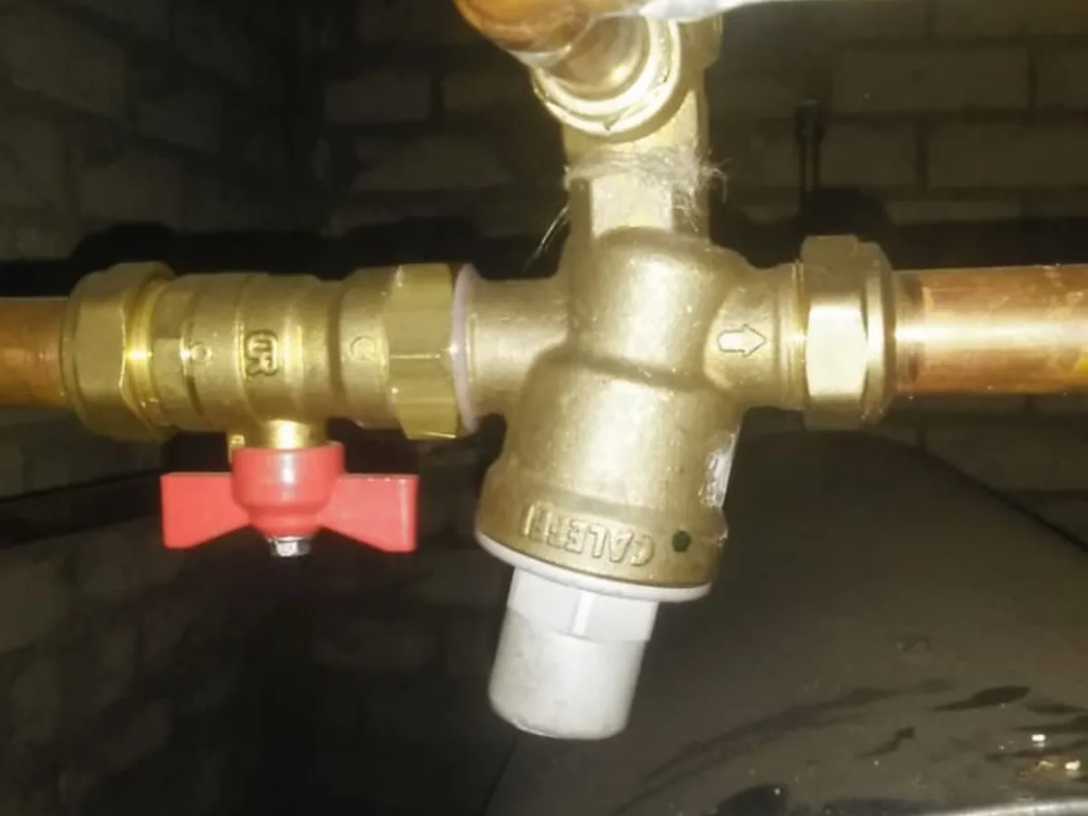 Close-up of completed plumbing repair work