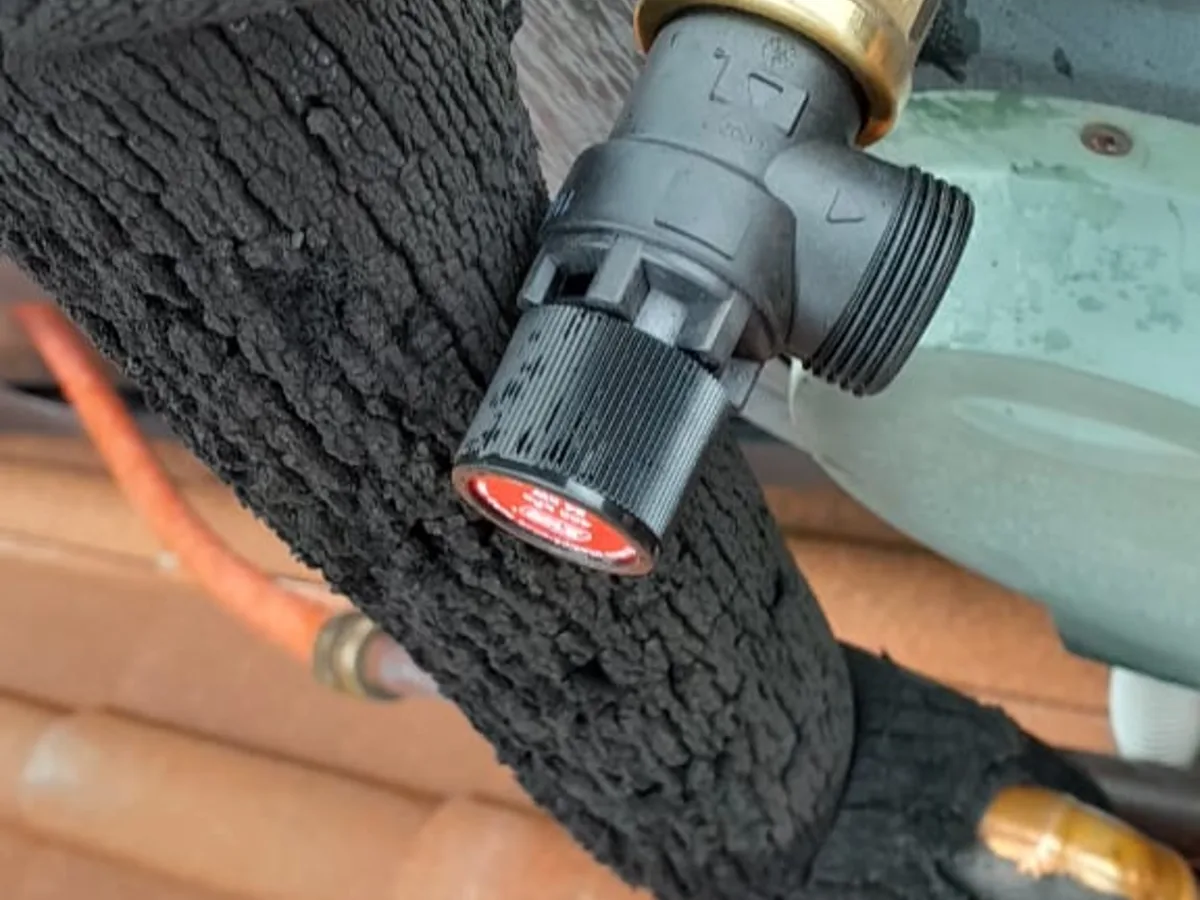 Close-up of completed plumbing repair work