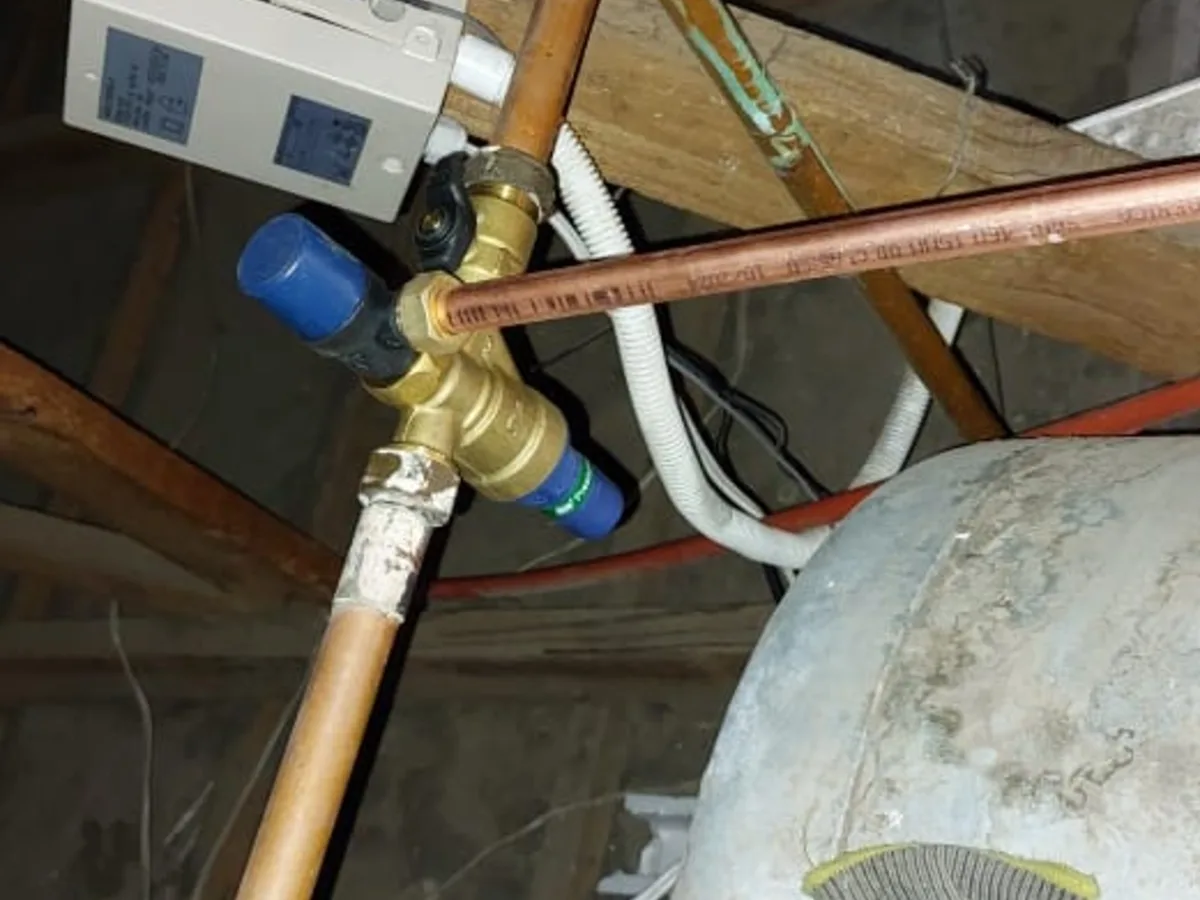 Close-up of completed plumbing repair work