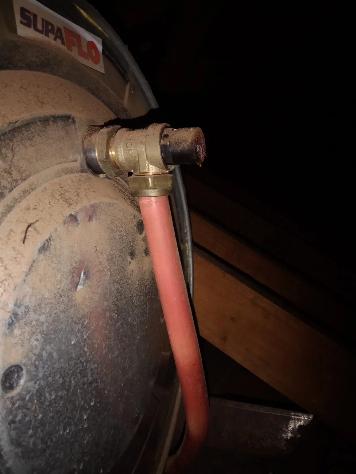 Close-up of completed plumbing repair work