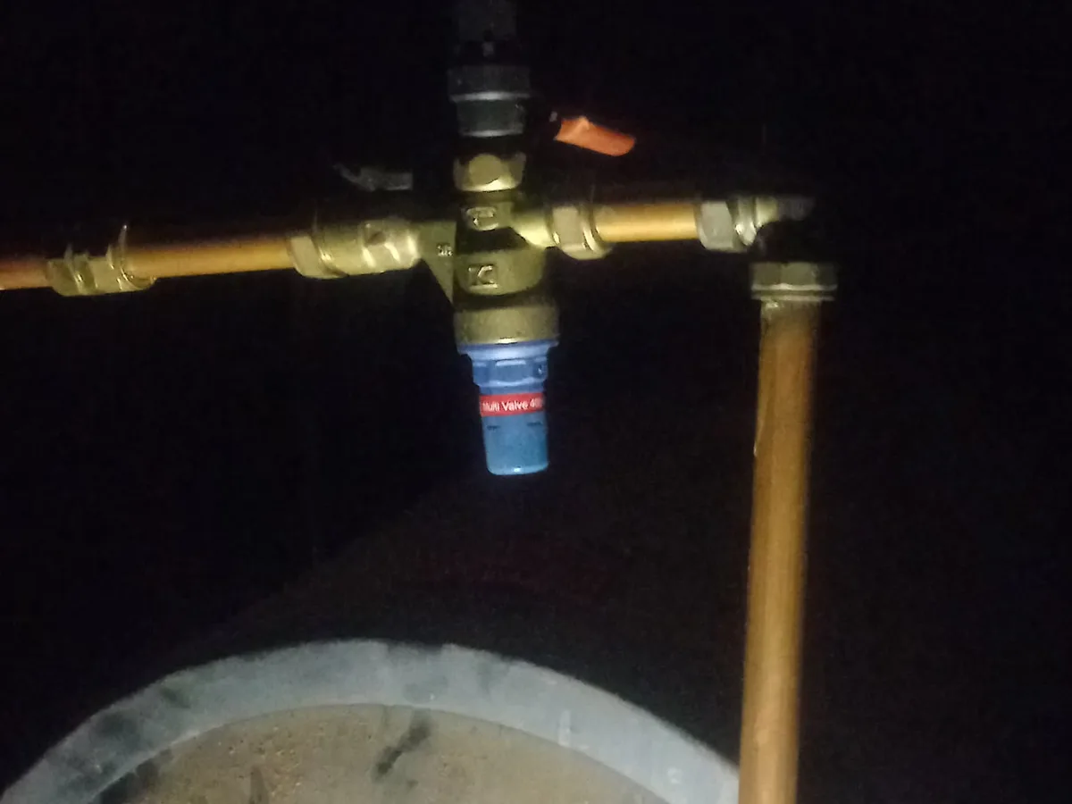Close-up of completed plumbing repair work