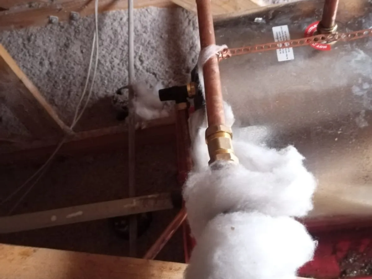 Close-up of completed plumbing repair work