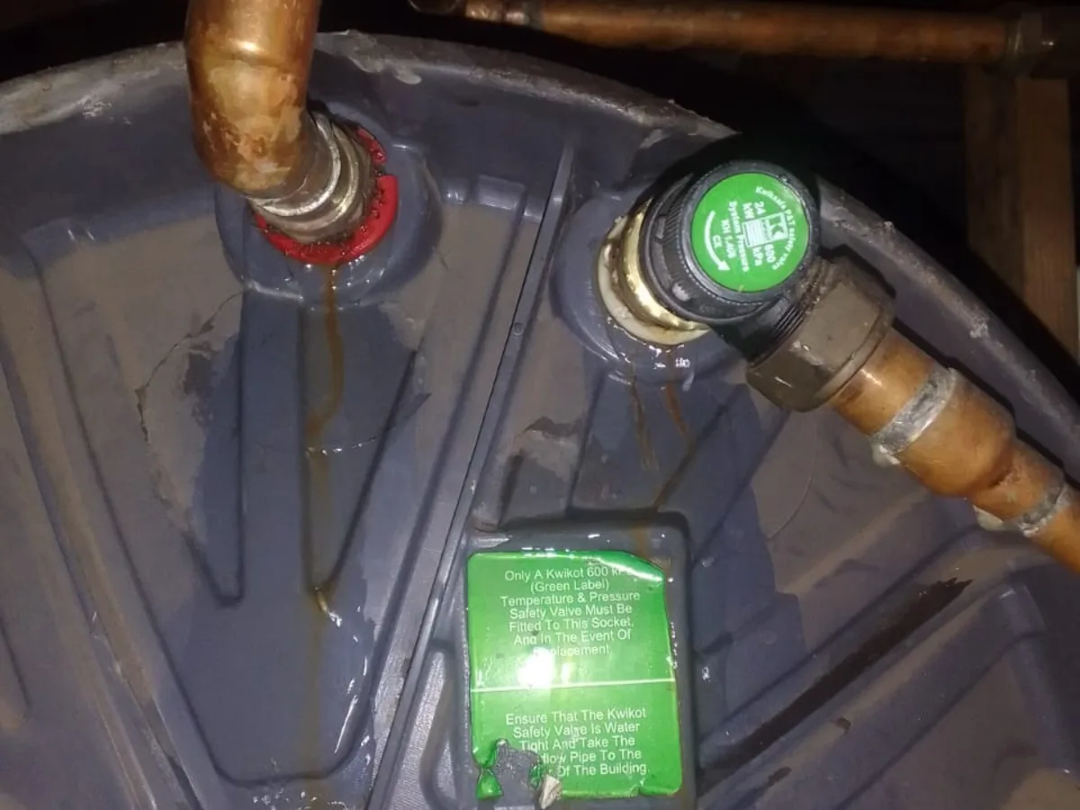 Close-up of completed plumbing repair work