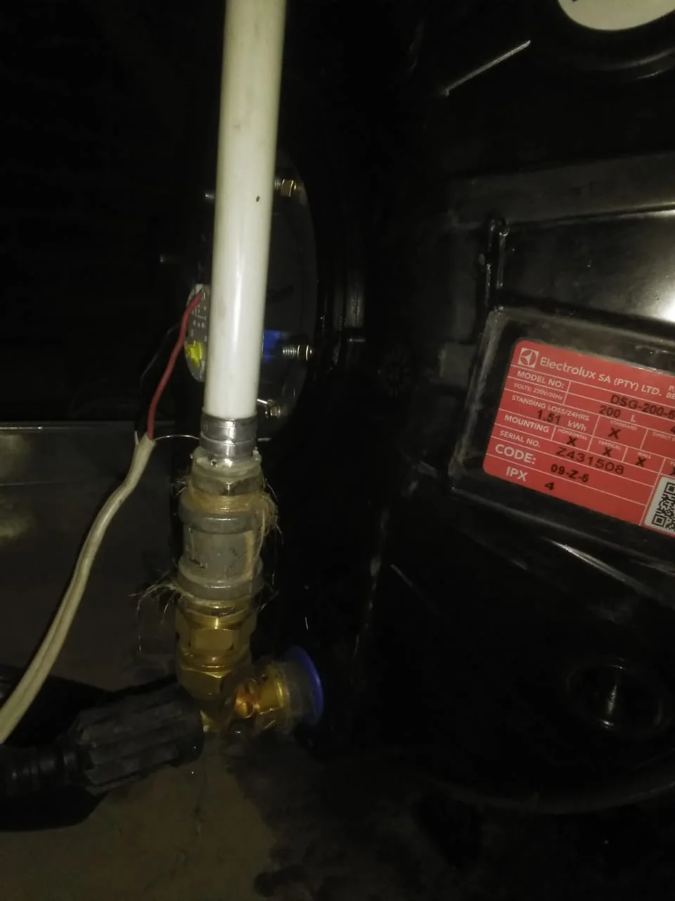 Close-up of completed plumbing repair work