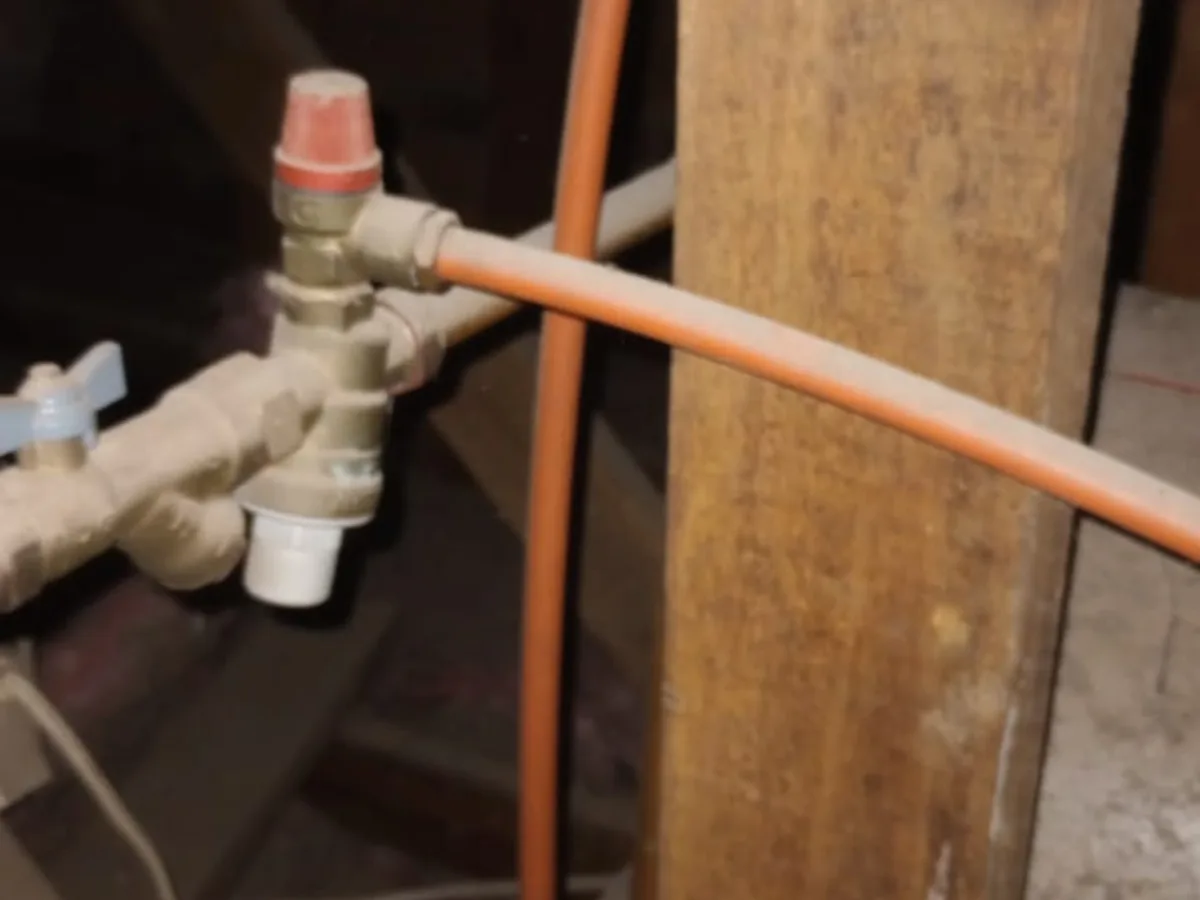 Close-up of completed plumbing repair work