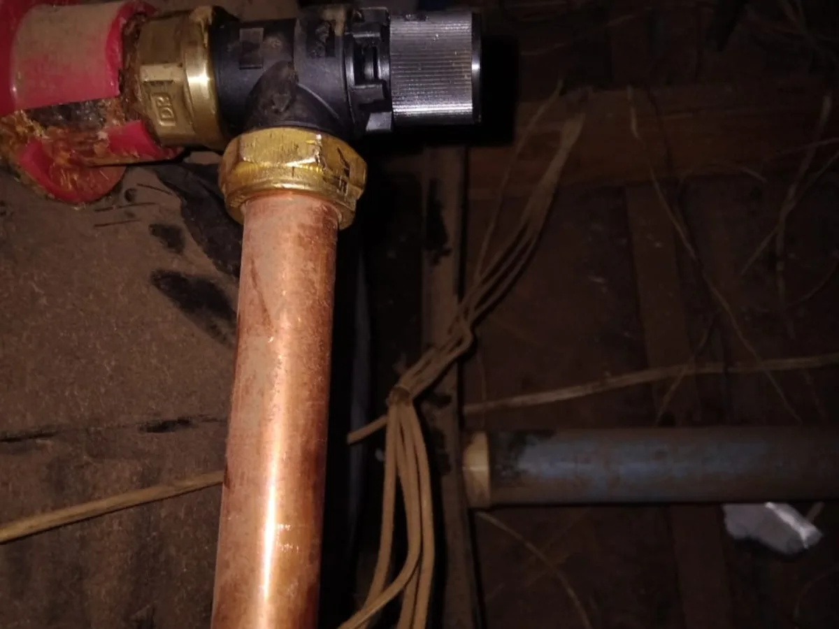 Close-up of completed plumbing repair work