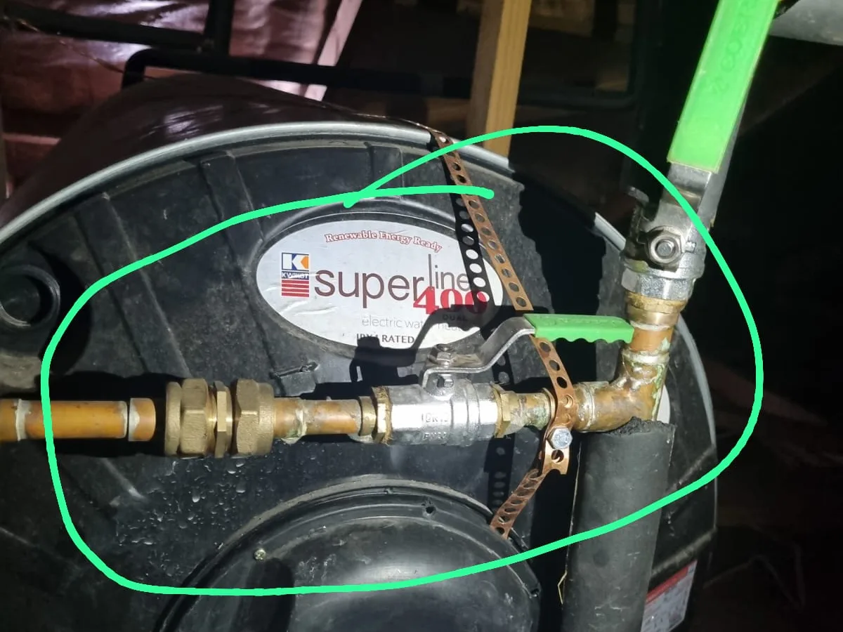 Close-up of completed plumbing repair work