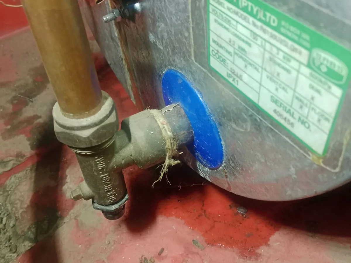 Close-up of completed plumbing repair work