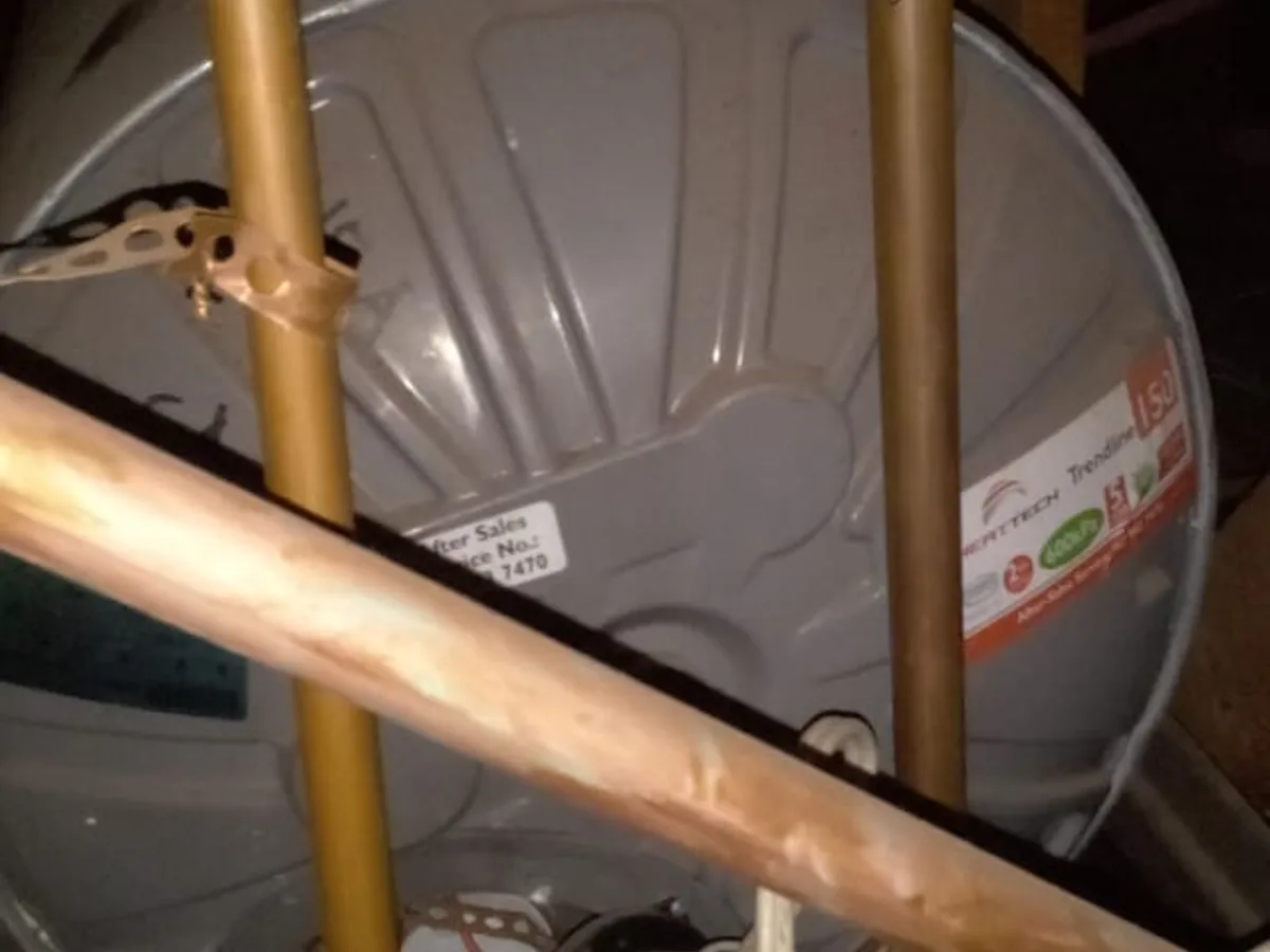 Close-up of completed plumbing repair work