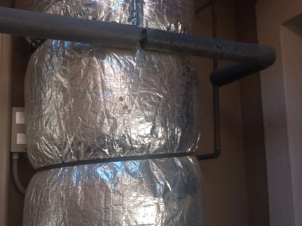 Close-up of completed plumbing repair work