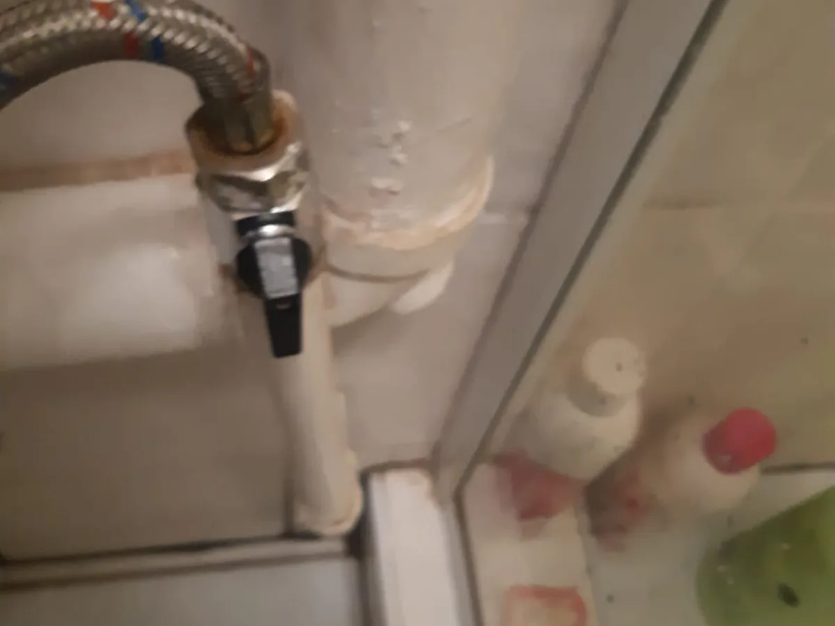 Close-up of completed plumbing repair work