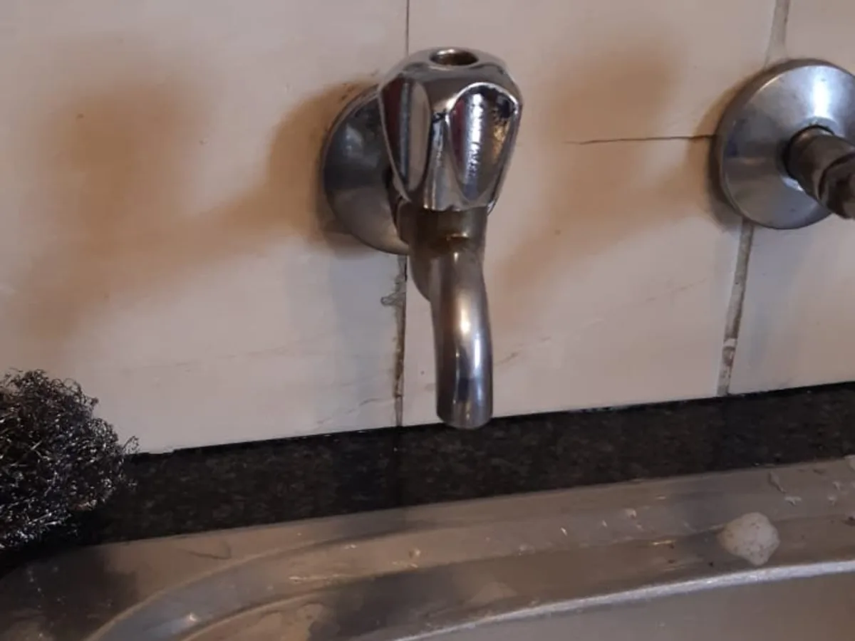Close-up of completed plumbing repair work