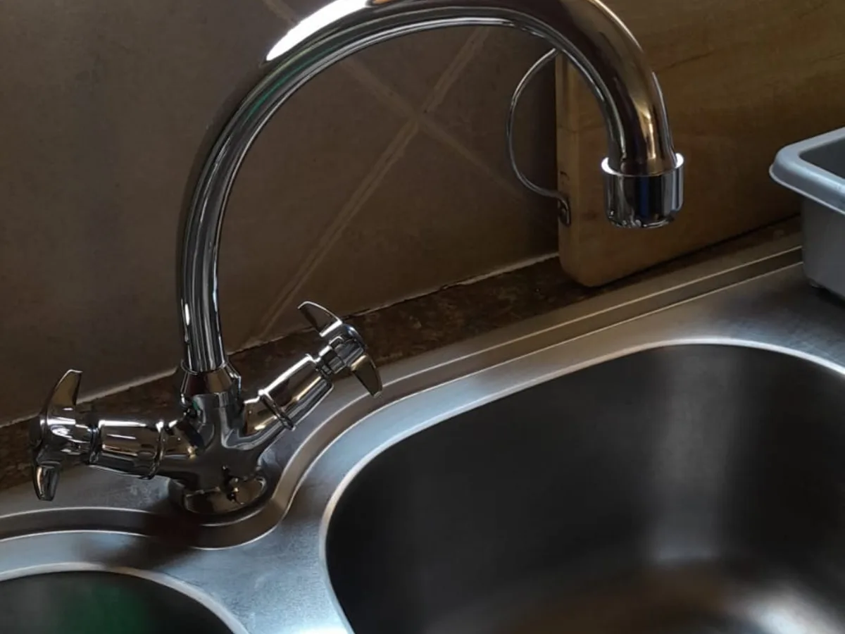 Close-up of completed plumbing repair work