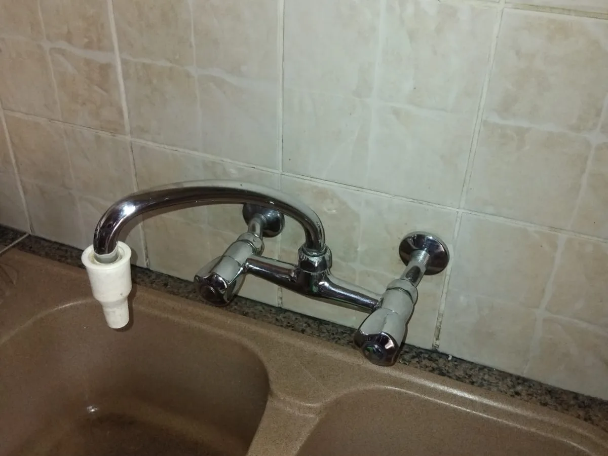 Close-up of completed plumbing repair work