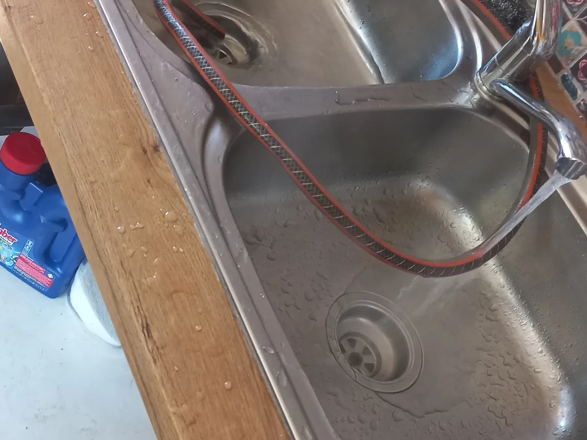 Close-up of completed plumbing repair work