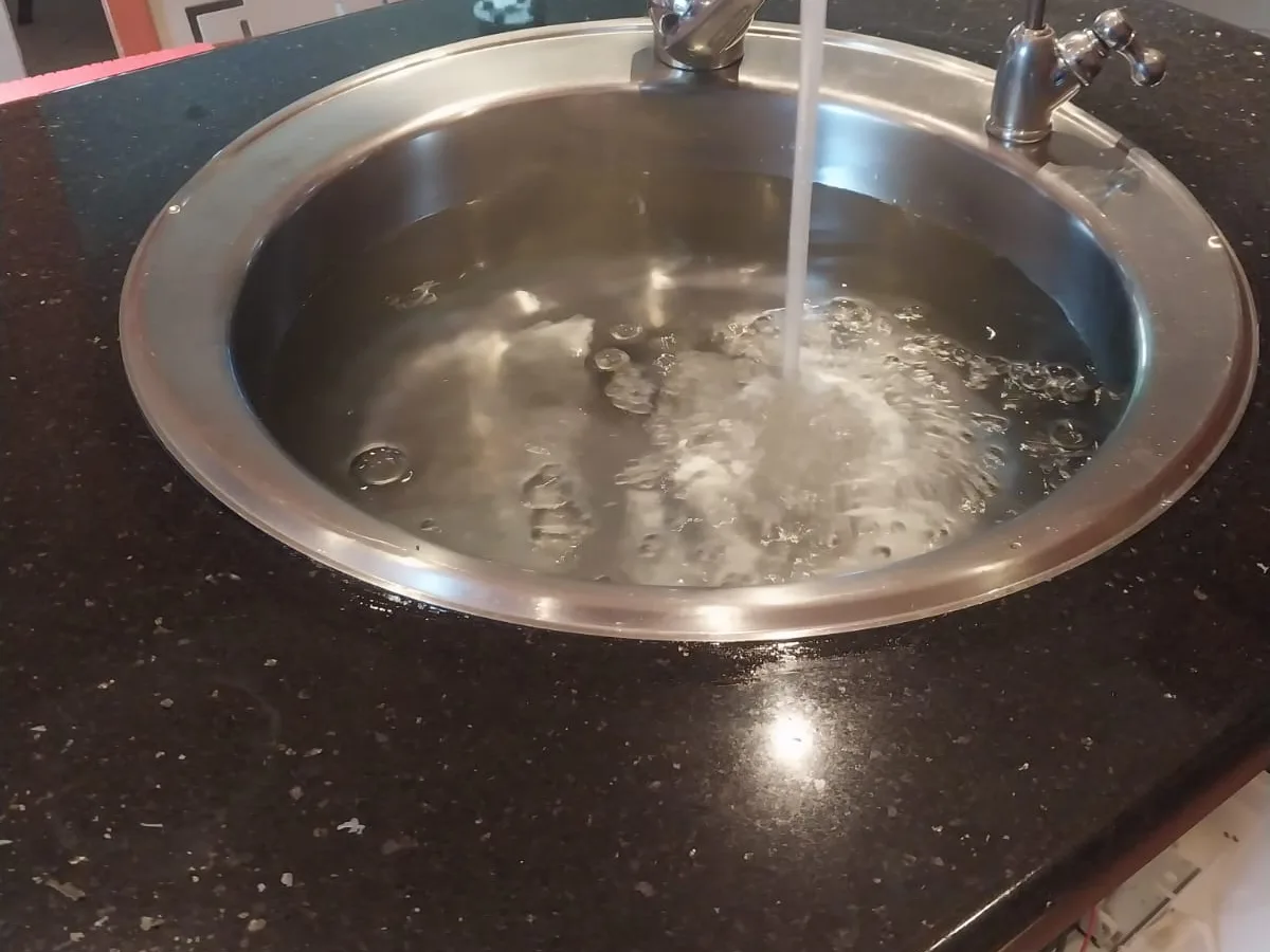 Close-up of completed plumbing repair work