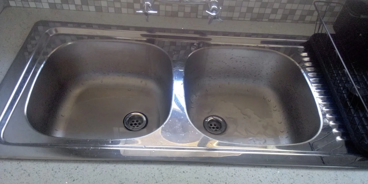 Close-up of completed plumbing repair work