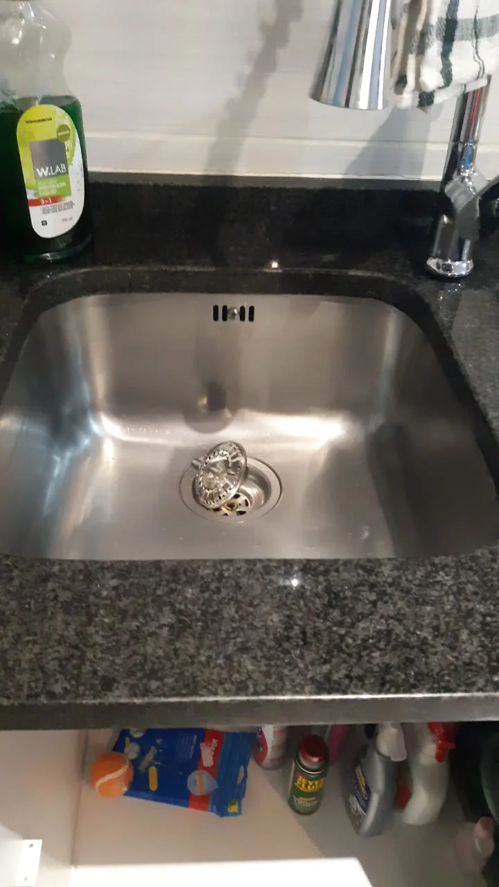 Close-up of completed plumbing repair work